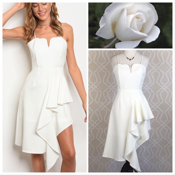 littlegypsie Dresses & Skirts - Summer White Asymmetrical Dress